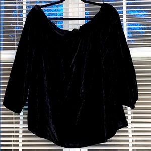 J Crew Women’s Velour off the shoulder blouse